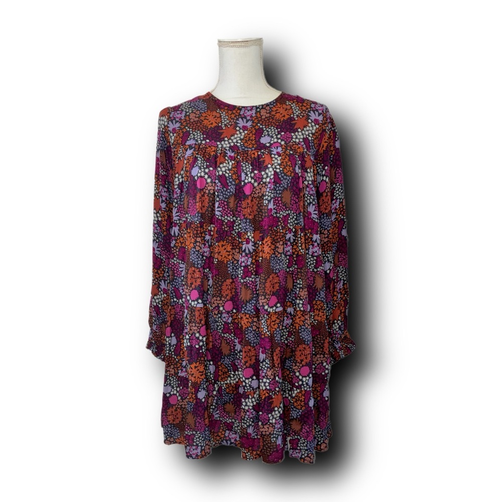 Wild Pony Ditsy Floral Print Mini Swing Dress Cottagecore Boho Fall Vibes